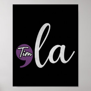 Harris Tim Walz Waltz Comma La President Election  Poster