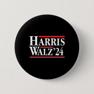 Harris Tim WAlzheimer 2024 Democratic Ticket 1 2 Inch Round Button