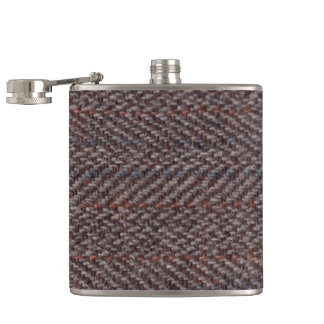 Harris Tweed Pattern Hip Flask