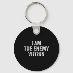 Harris V Trump I Am The Enemy Within Pun Uni-adult Keychain