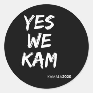 Harris Vice President 2020 Yes We Kam Yes We Can Classic Round Sticker