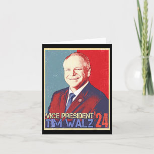 Harris Vice President Tim Walz Waltz 2024 Election Card