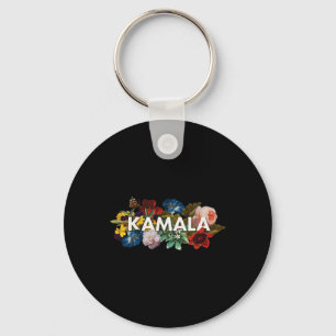 Harris Vintage Floral Feminine First Female Presid Keychain