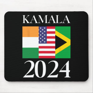 Harris Vote 2024 India American Jamaican Flag  Mouse Pad
