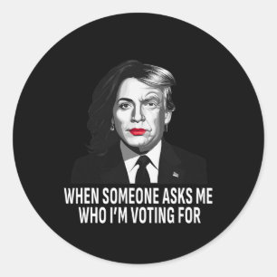 Harris Vs Donald Trump Funny Election Meme  Classic Round Sticker