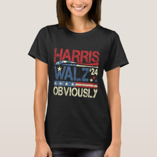 Harris W Obviously! Harris Waltz 2024 Election  T-Shirt