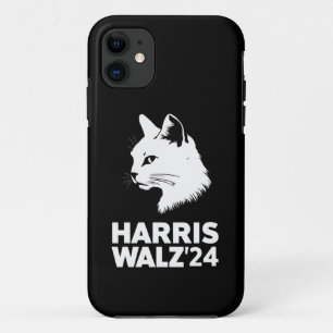 Harris Waltz 2024 Election Funny Cat Kamala Tim iPhone 11 Case