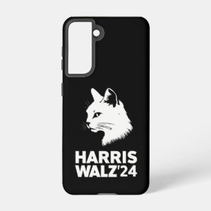 Harris Waltz 2024 Election Funny Cat Kamala Tim  Samsung Galaxy Case