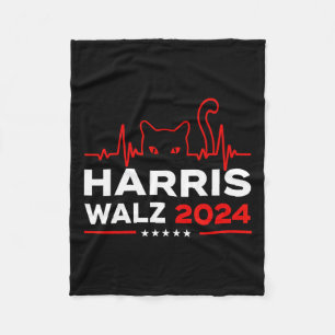 Harris Waltz 2024 Election Harris Tim Waltz Heartb Fleece Blanket