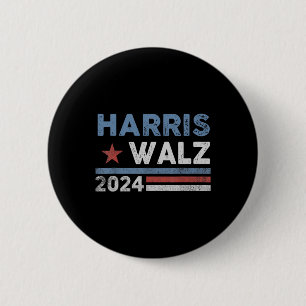 Harris Waltz 2024 Election Kamala Harris Tim Waltz 2 Inch Round Button