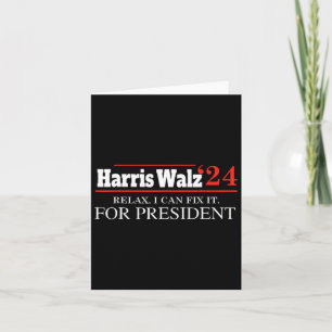 Harris Waltz 2024 Election Kamala Harris Tim Waltz Card