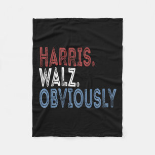 Harris Waltz 2024 Election Kamala Harris Tim Waltz Fleece Blanket