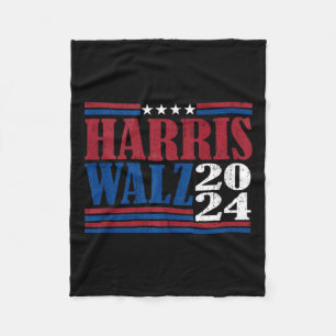 Harris Waltz 2024 Election Kamala Harris Tim Waltz Fleece Blanket