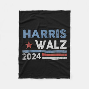 Harris Waltz 2024 Election Kamala Harris Tim Waltz Fleece Blanket
