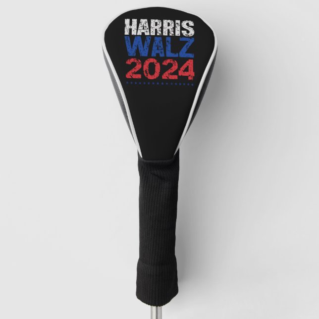 Harris Waltz 2024 Election Kamala Harris Tim Waltz Golf Head Cover (Front)