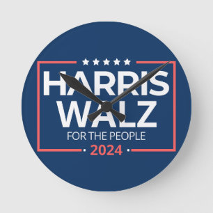 Harris Waltz 2024 Election Kamala Harris Tim Waltz Round Clock
