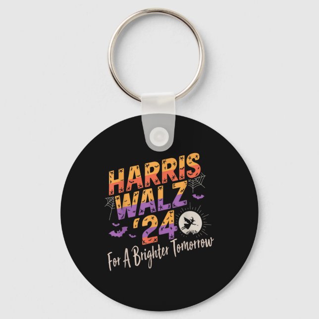 Harris Waltz 2024 For A Brighter Tomorrow Hallowee Keychain (Front)