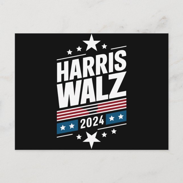 Harris Waltz 2024 Kamala Harris Tim Waltz 2024  Postcard (Front)