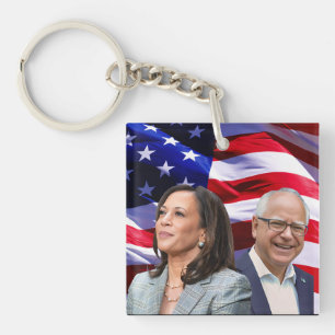 Harris Waltz 2024 - Kamala Harris Tim Waltz  Keychain