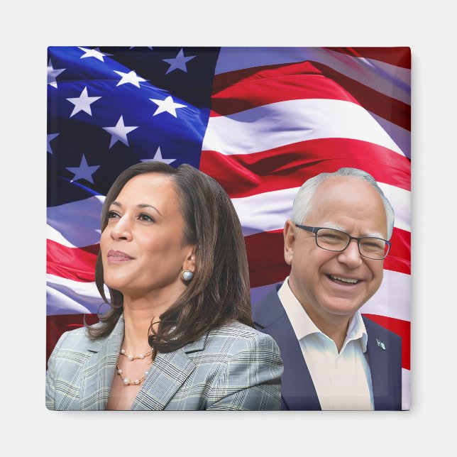 Harris Waltz 2024 - Kamala Harris Tim Waltz  Magnet (Front)