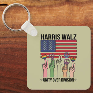 Harris Waltz 2024 Unity Over Division Keychain