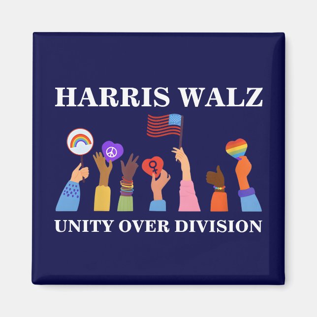 Harris Waltz 2024 Unity Over Division Magnet (Front)