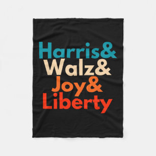 Harris Waltz 2024 Vintage Retro Tim Wheimer Kamala Fleece Blanket