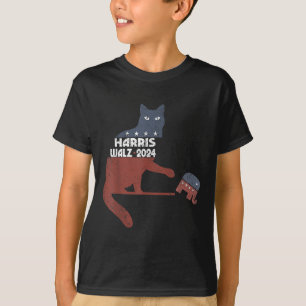 Harris Waltz 2024 Vp President Election Funny Cat T-Shirt