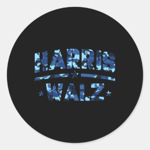 Harris Waltz Camouflage Military For Harris Vetera Classic Round Sticker