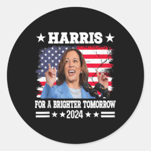 Harris Waltz For A Brighter Tomorrow  Classic Round Sticker