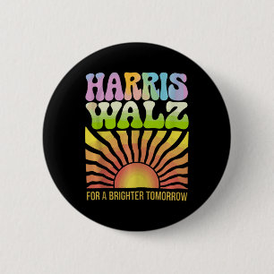 Harris Waltz For A Brighter Tomorrow Kamala Harris 2 Inch Round Button