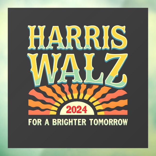 Harris Waltz for A Brighter Tomorrow Kamala Harris Window Cling (Sheet 3)
