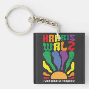 Harris Waltz for a Brighter Tomorrow Kamala LGBT Keychain