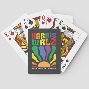 Harris Waltz for a Brighter Tomorrow Kamala LGBT  Playing Cards