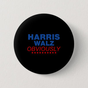 Harris Waltz Obviously 2024 Balz To The Walz  2 Inch Round Button