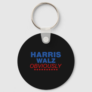 Harris Waltz Obviously 2024 Balz To The Walz  Keychain