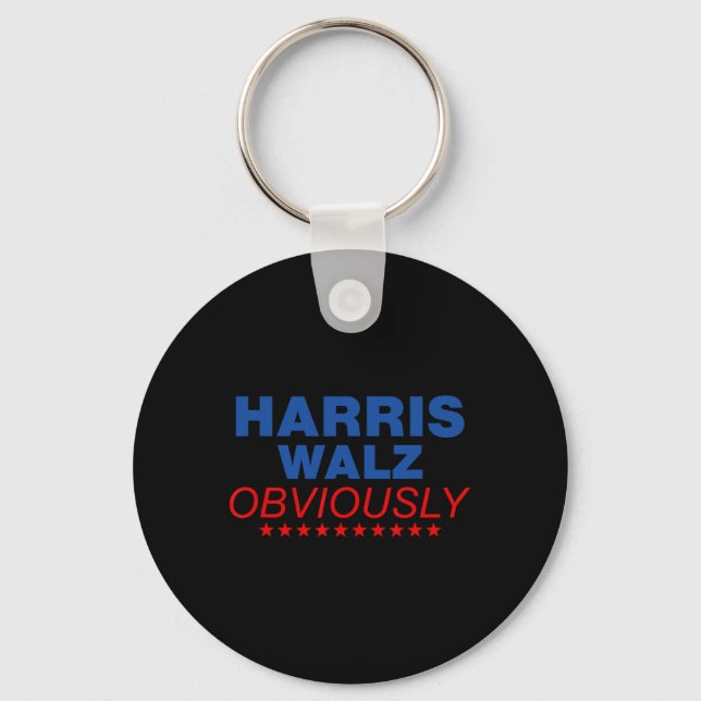 Harris Waltz Obviously 2024 Balz To The Walz  Keychain (Front)