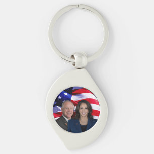 Harris Waltz Photo 2024 - Kamala Harris Tim Waltz Keychain