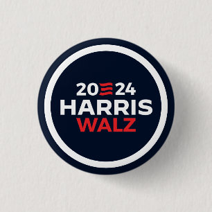 Harris Walz 2024 1 Inch Round Button
