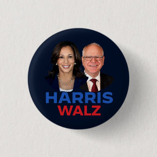 Harris Walz 2024 1 Inch Round Button