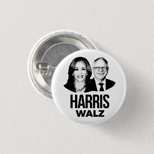 Harris Walz 2024 1 Inch Round Button