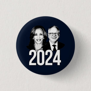 Harris Walz 2024 1 Inch Round Button