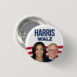 Harris Walz 2024 1 Inch Round Button