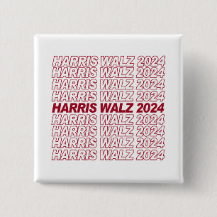 Harris Walz 2024  2 Inch Square Button