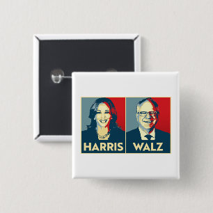 Harris Walz 2024 2 Inch Square Button
