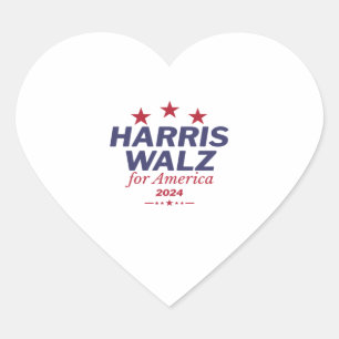 Harris Walz 2024 Active Heart Sticker