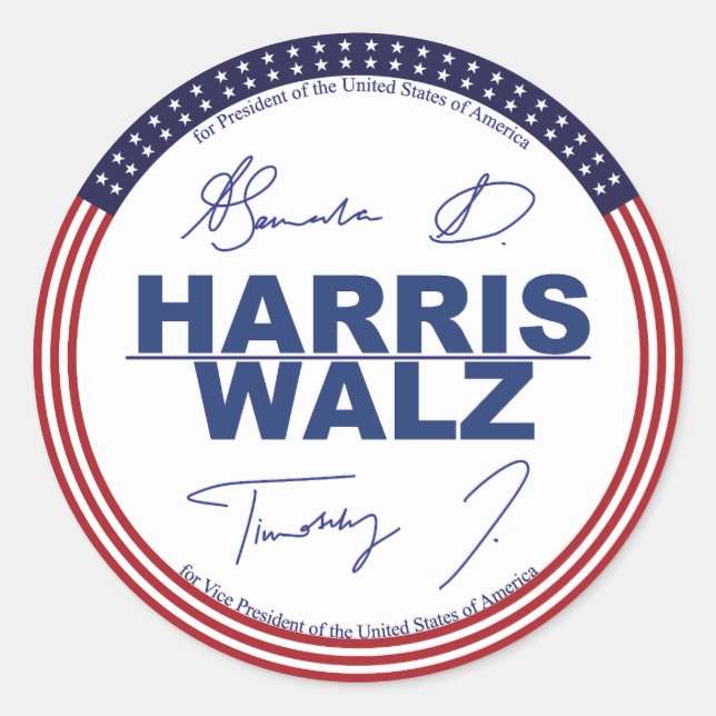 Harris - Walz 2024 autocollants (Devant)