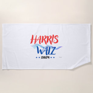 Harris Walz 2024 Beach Towel