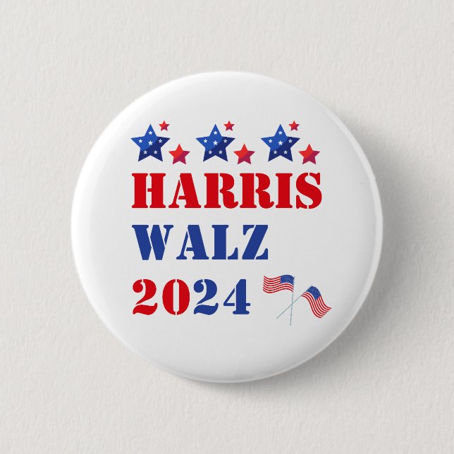 HARRIS WALZ 2024 BUTTON (Front)