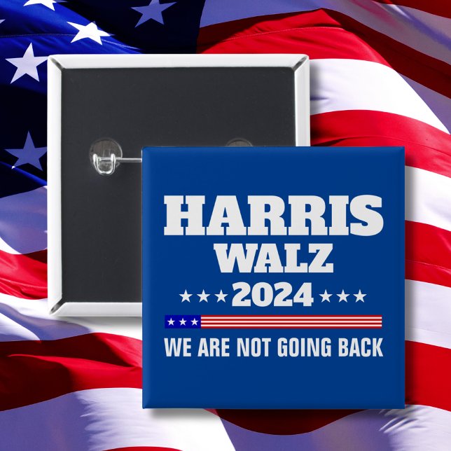Harris Walz 2024 Campaign 2 Inch Square Button (Creator Uploaded)